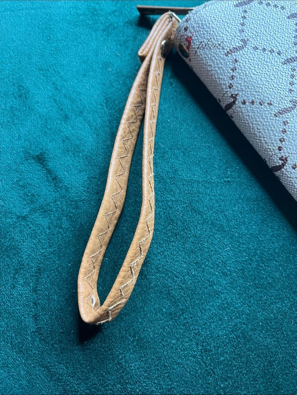 Vintage Baby Phat Beige and Tan Signature Wristlet Wallet